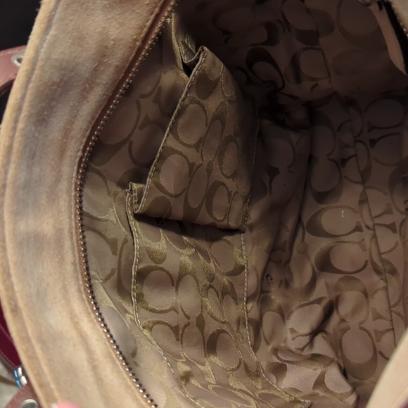 Coach suede tote - Picture 6 of 8